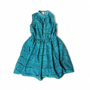 Knitworks Teal Button-Up Kids Dress